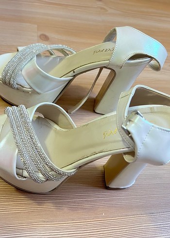 Beyaz  Abiye Ayakkabı - Görsel 5