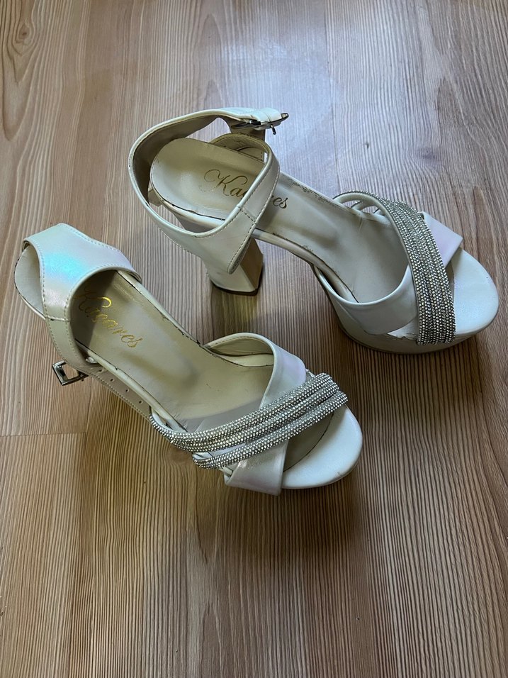 Beyaz  Abiye Ayakkabı - Görsel 3