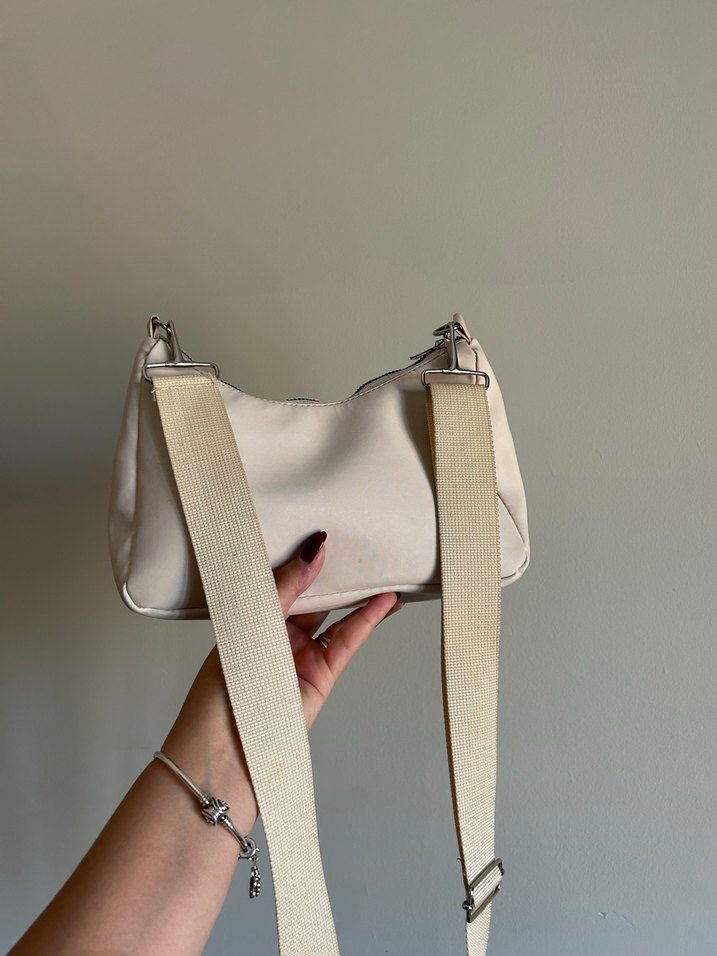 Bej Deri Minimalist Kadın Çanta - Görsel 2