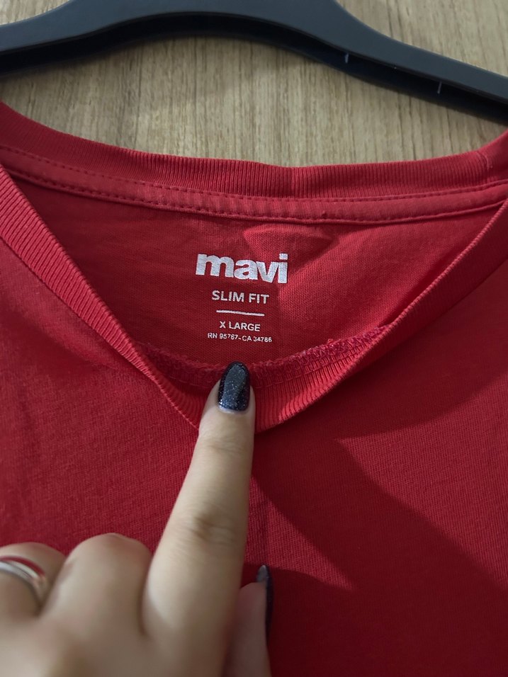 Mavi Kırmızı Erkek Tişört - Görsel 4