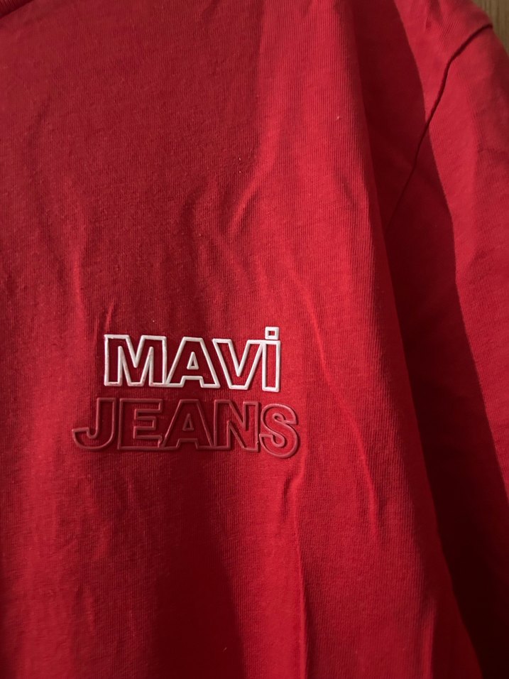 Mavi Kırmızı Erkek Tişört - Görsel 2