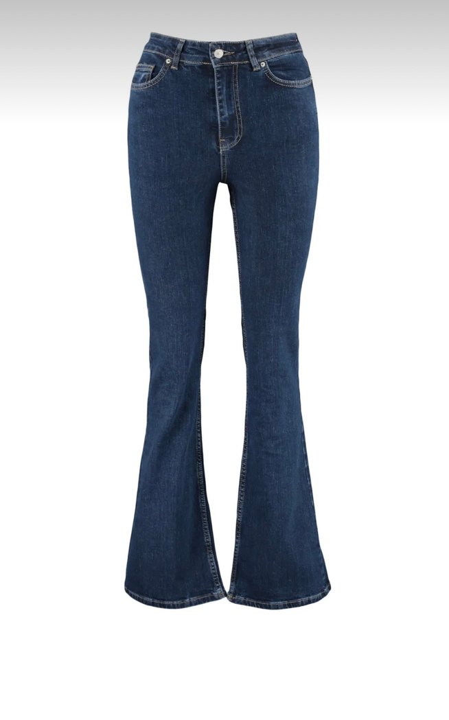 Koyu Mavi Kadın Denim Pantolon - Görsel 5