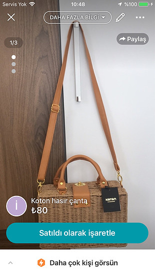 Koton Koton hasır çanta