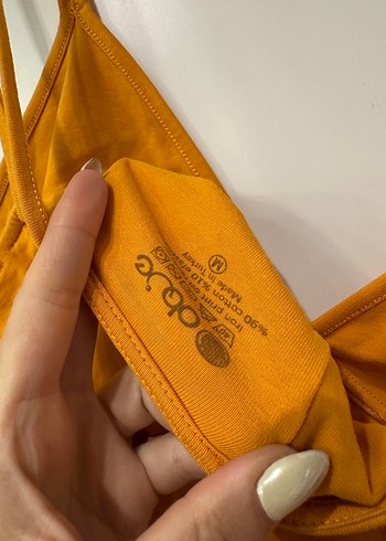 m Beden Sarı Mini Atlet Bralet