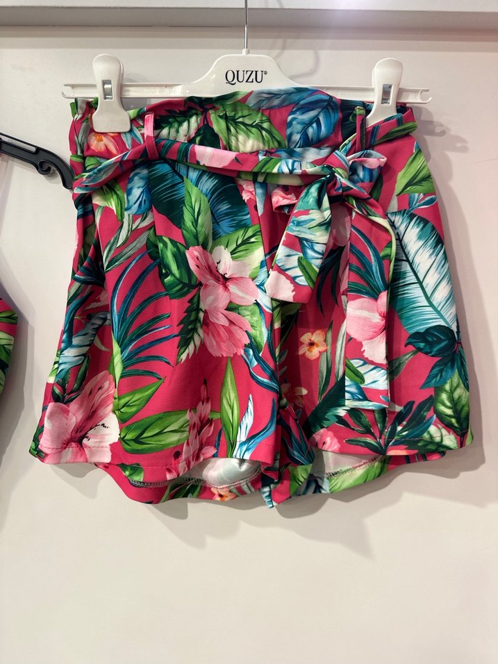 Pembe Çiçek Desenli Mini Plaj Takımı - Görsel 4