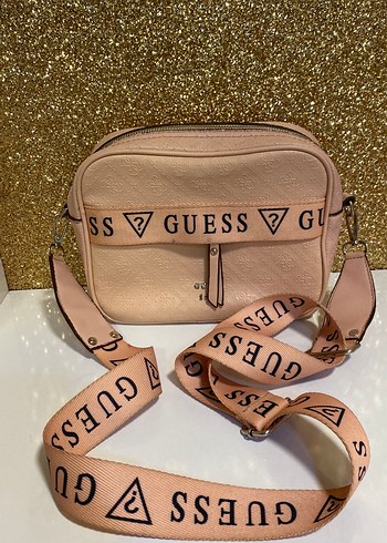 Guess Pembe Deri çanta