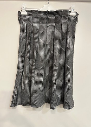 Gri Pilili Midi Hamile Eteği - Görsel 2