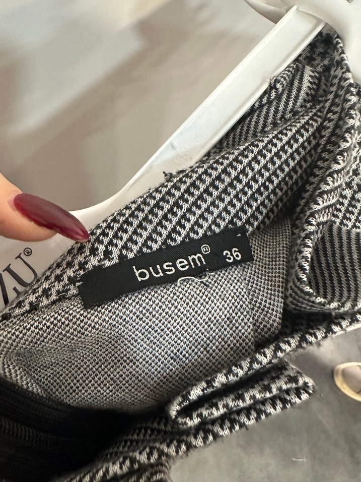 Gri Pilili Midi Hamile Eteği - Görsel 3