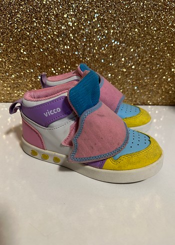 Kız Çocuk Çok Renkli Cırt Cırtlı Spor Ayakkabı - Görsel 4