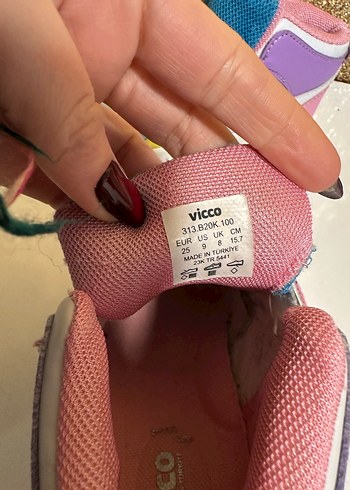 Kız Çocuk Çok Renkli Cırt Cırtlı Spor Ayakkabı - Görsel 3