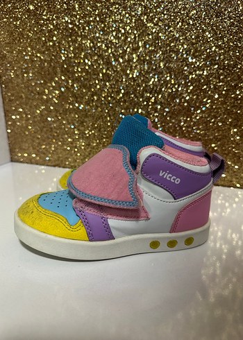 Kız Çocuk Çok Renkli Cırt Cırtlı Spor Ayakkabı - Görsel 6