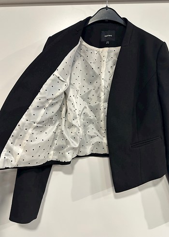 Kemerli Siyah Kadın Blazer Ceket - Görsel 3