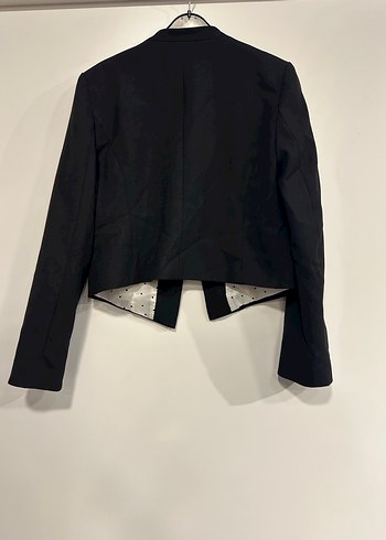 Kemerli Siyah Kadın Blazer Ceket - Görsel 4