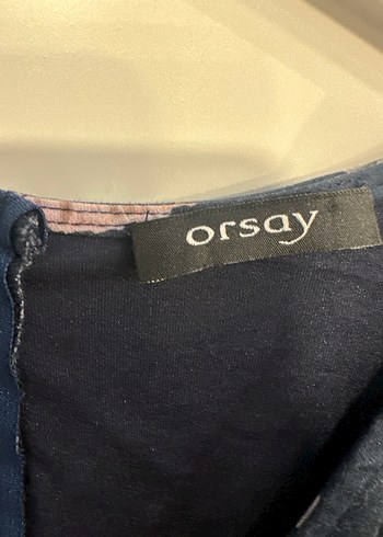 Kısa Lacivert Çiçekli V Yakalı Elbise - Görsel 3