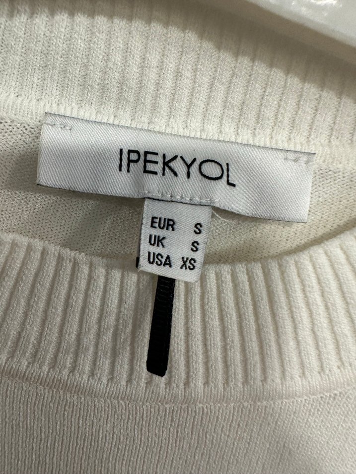 Kadın Beyaz Triko Uzun Kollu Kazak - Görsel 2