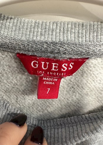 Guess Gri Baskılı Kız Sweatshirt - Görsel 2