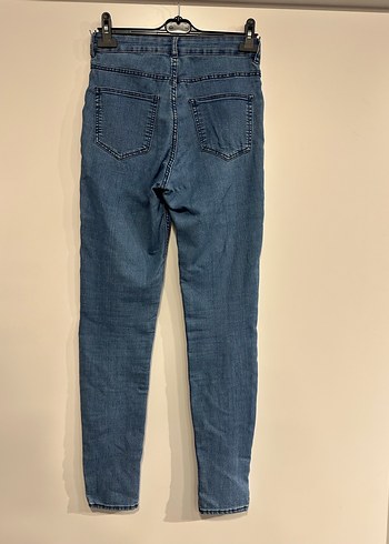 Lacivert Dar Kesim Midi Kadın Kot Pantolon - Görsel 3