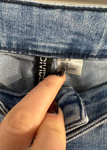 Lacivert Dar Kesim Midi Kadın Kot Pantolon - Görsel 2