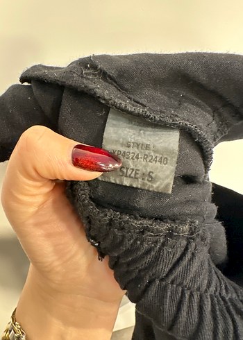 Düğmeli Lacivert Kadın Denim Pantolon - Görsel 2