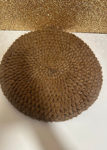 Parlak Kahverengi Örgü Bohem Kadın Şapka - Görsel 2