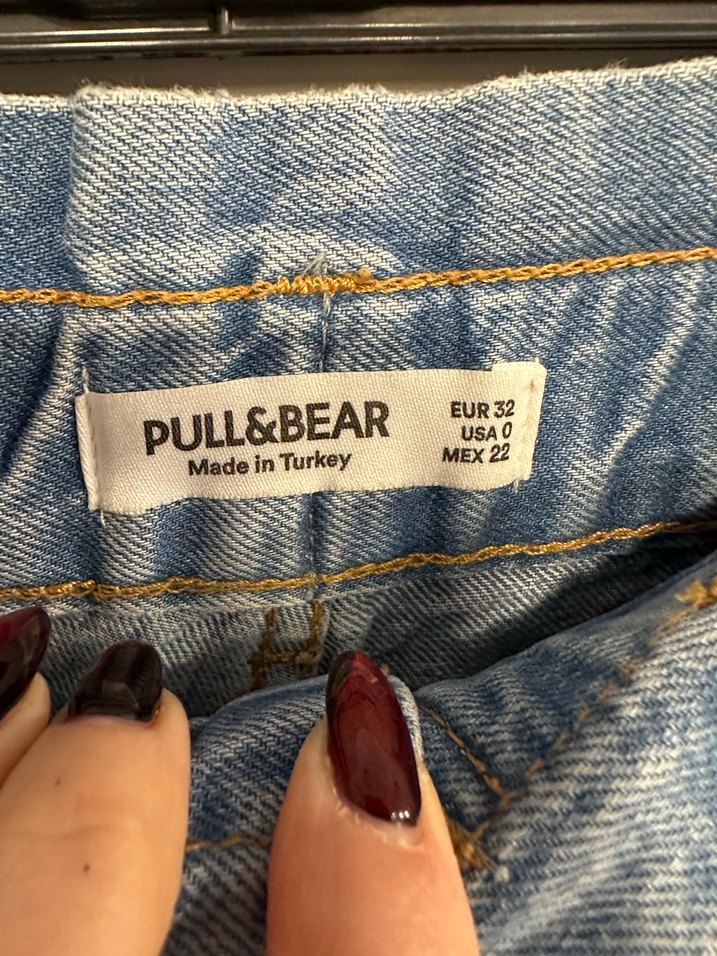 Mavi Beli Kemerli Midi Boy Kadın Jean - Görsel 2