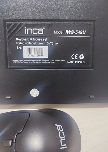 INCA IWS-549U RECHARGEABLE SILENT KABLOSUZ KLAVYE MOUSE SETİ - Görsel 7