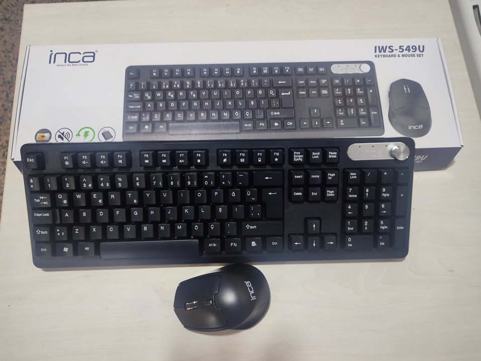 INCA IWS-549U RECHARGEABLE SILENT KABLOSUZ KLAVYE MOUSE SETİ - Görsel 2