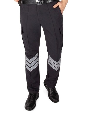 Gri Çizgili Erkek Güvenlik Pantolon