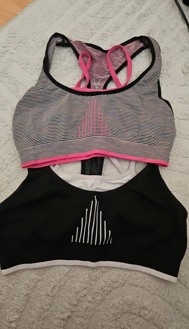 Kısa Spor Sütyenleri, Pembe ve Siyah - Görsel 2