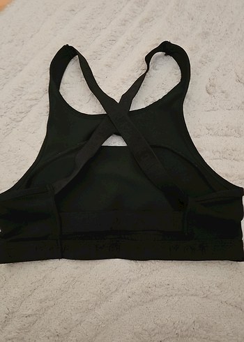 Kota Baskılı Siyah Goth Spor Sütyeni - Görsel 2