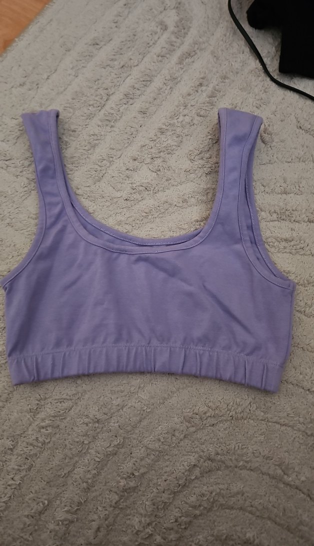 spor atleti Lila Boat Neck Kolsuz Atlet - Görsel 2