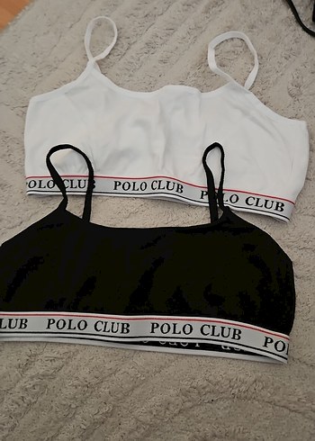 Beyaz ve Siyah Mini Atlet Spor Sütyen - Görsel 2