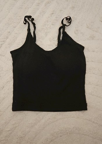 Siyah Spor Stil Kadın Askısız Atlet - Görsel 2