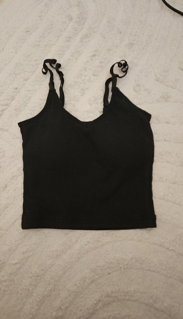 Siyah Spor Stil Kadın Askısız Atlet - Görsel 2