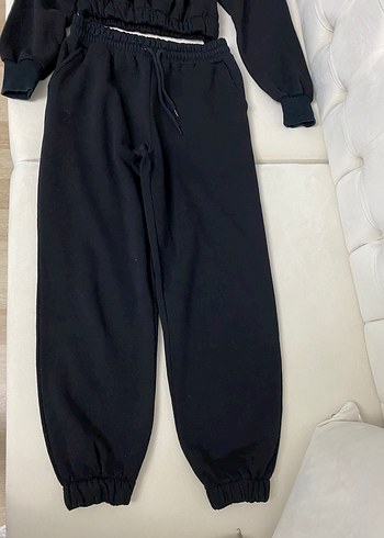 Siyah Kız Eşofman Takımı, Rahat Kesim - Görsel 2