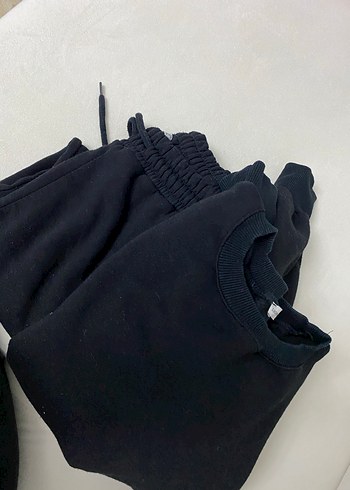 Siyah Kız Eşofman Takımı, Rahat Kesim - Görsel 6