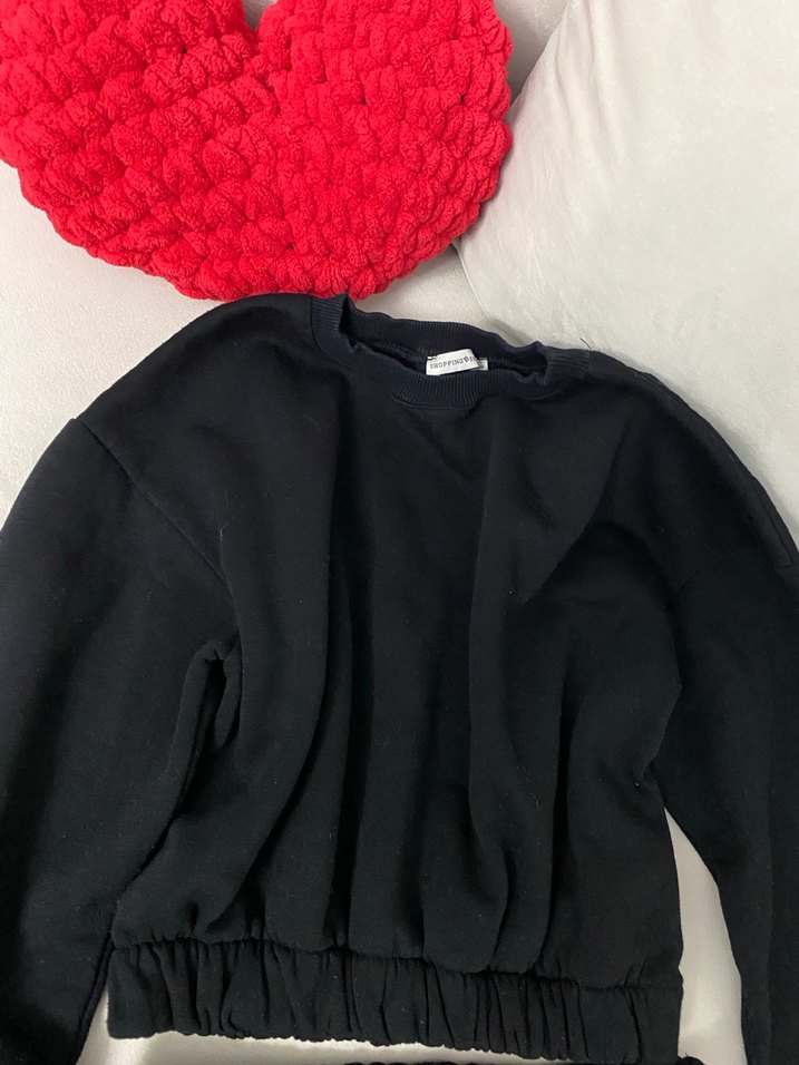 Siyah Kız Eşofman Takımı, Rahat Kesim - Görsel 3