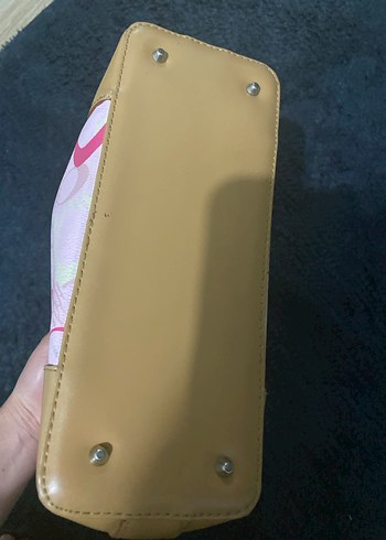 Pembe Baskılı Kadın Omuz Çantası - Görsel 5