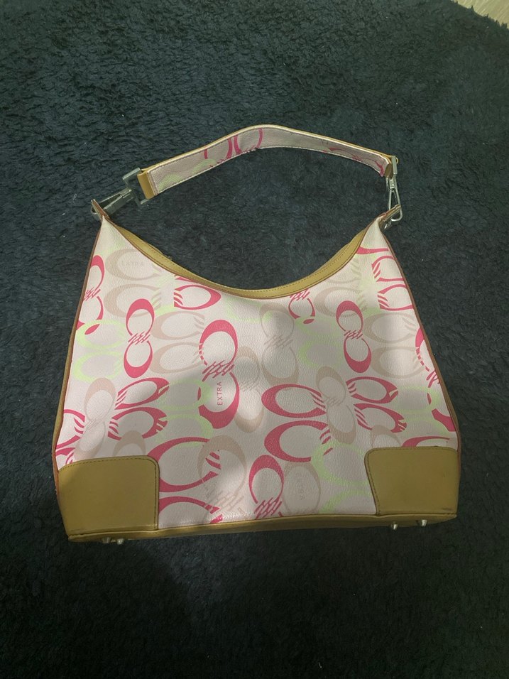 Pembe Baskılı Kadın Omuz Çantası - Görsel 2