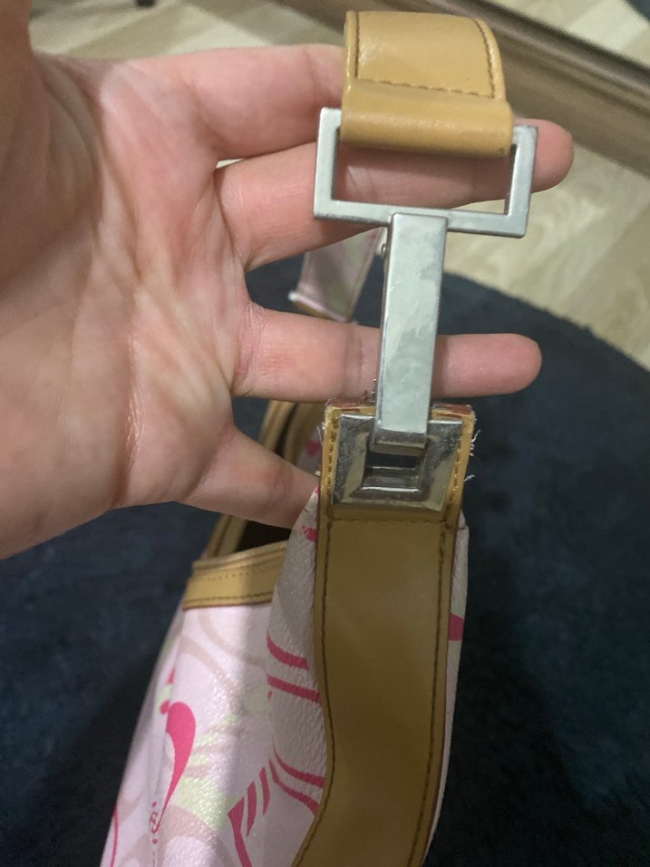 Pembe Baskılı Kadın Omuz Çantası - Görsel 4