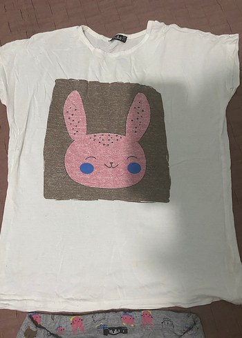 Kız Çocuk Gri Baskılı Kısa Kollu Pamuklu Pijama - Görsel 4