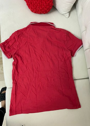 Kırmızı Düğmeli Erkek Polo Tişört - Görsel 5