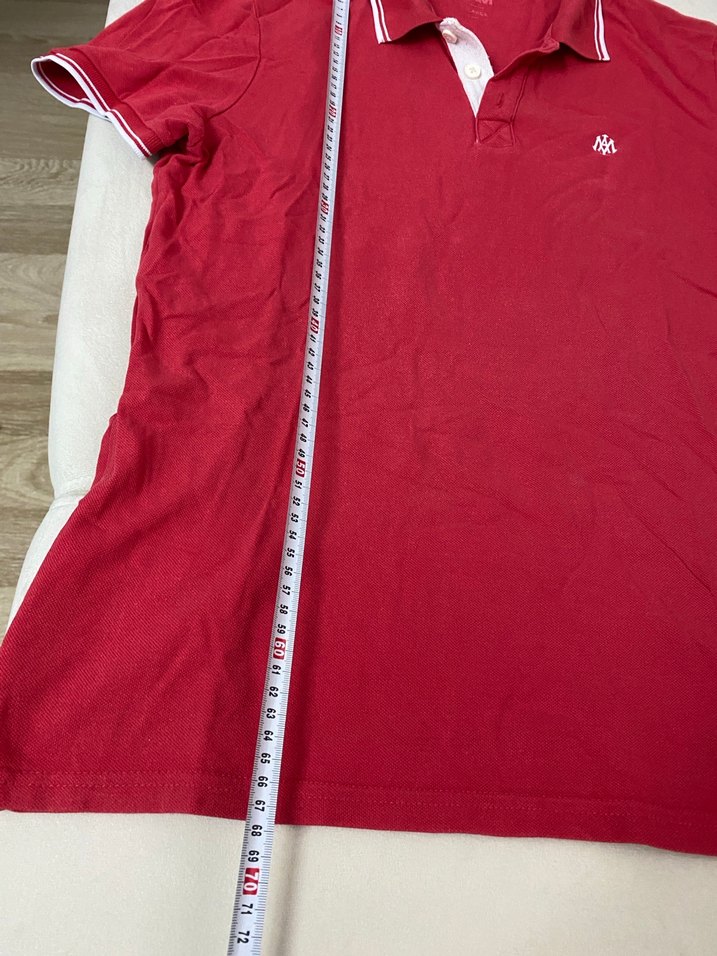 Kırmızı Düğmeli Erkek Polo Tişört - Görsel 4