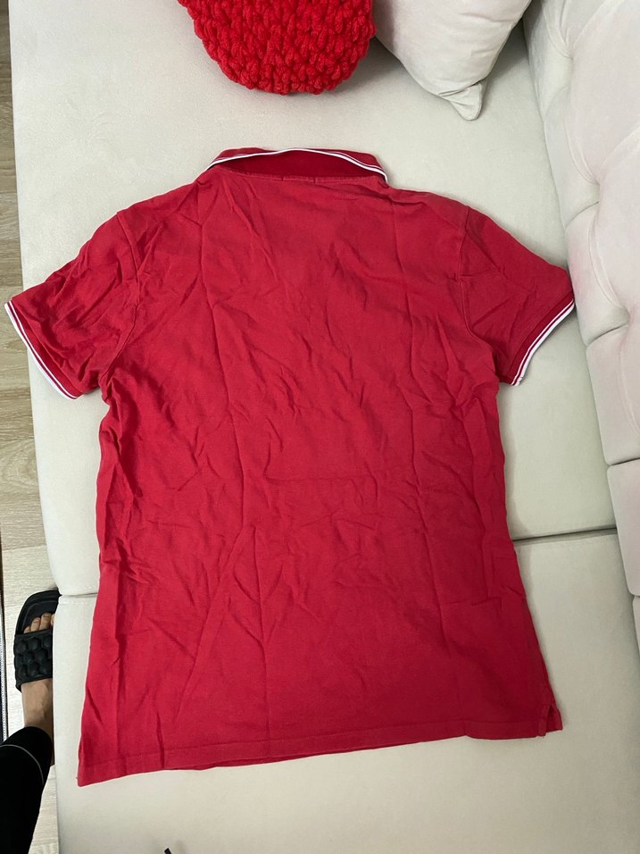 Kırmızı Düğmeli Erkek Polo Tişört - Görsel 5