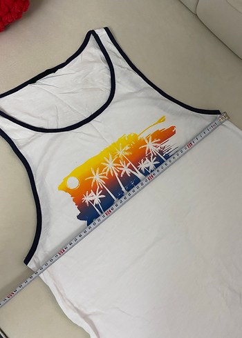 Beyaz Baskılı erkek  Askılı Atlet - Görsel 3