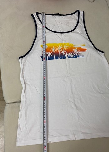 Beyaz Baskılı erkek  Askılı Atlet - Görsel 4