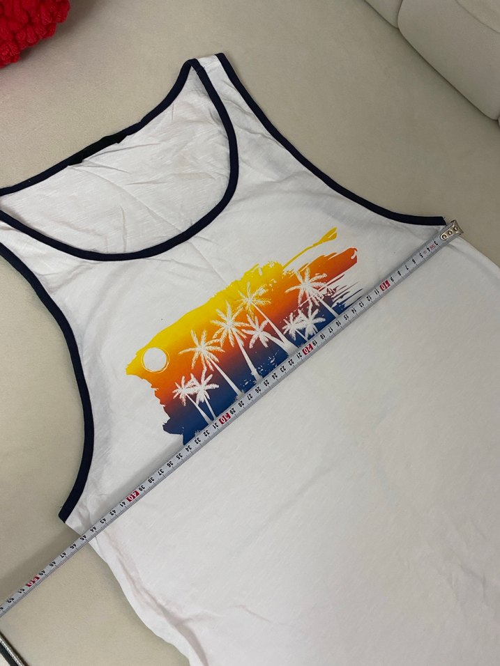 Beyaz Baskılı erkek  Askılı Atlet - Görsel 3