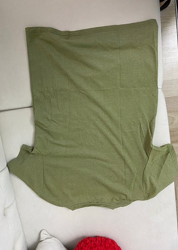 V Yaka Kısa Kollu Keten Erkek Tişört - Görsel 5