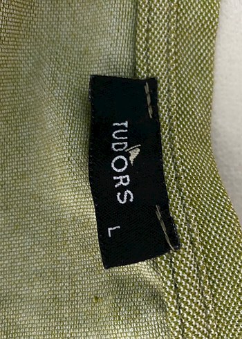 V Yaka Kısa Kollu Keten Erkek Tişört - Görsel 4