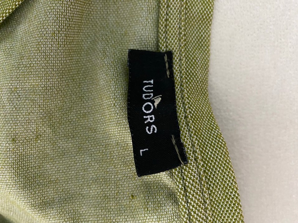 V Yaka Kısa Kollu Keten Erkek Tişört - Görsel 4